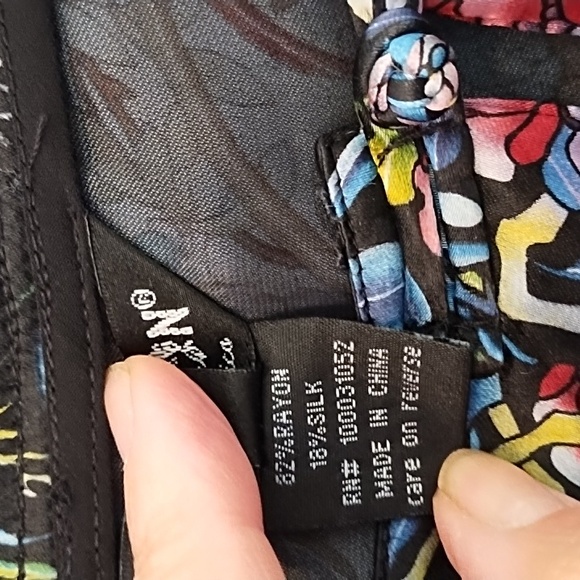 Citron Santa Monica rayon and silk tunic top size xl - Picture 3 of 9